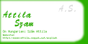 attila szam business card