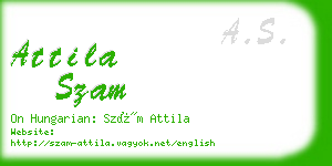 attila szam business card